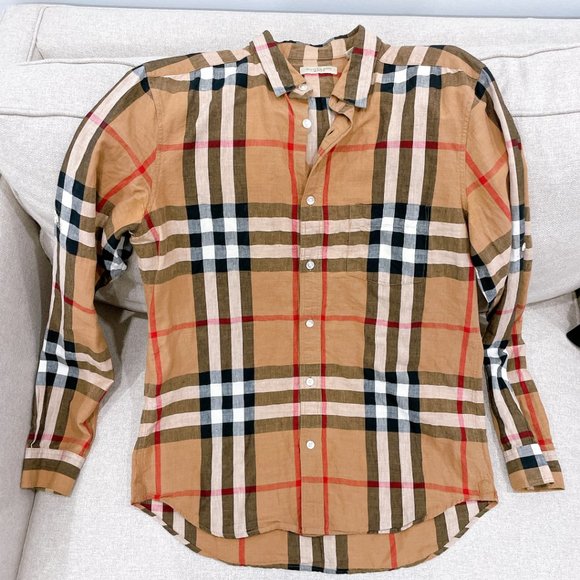 95% NEW BURBERRY MENS DRESS SHIRT, SIZE M - Picture 4 of 5